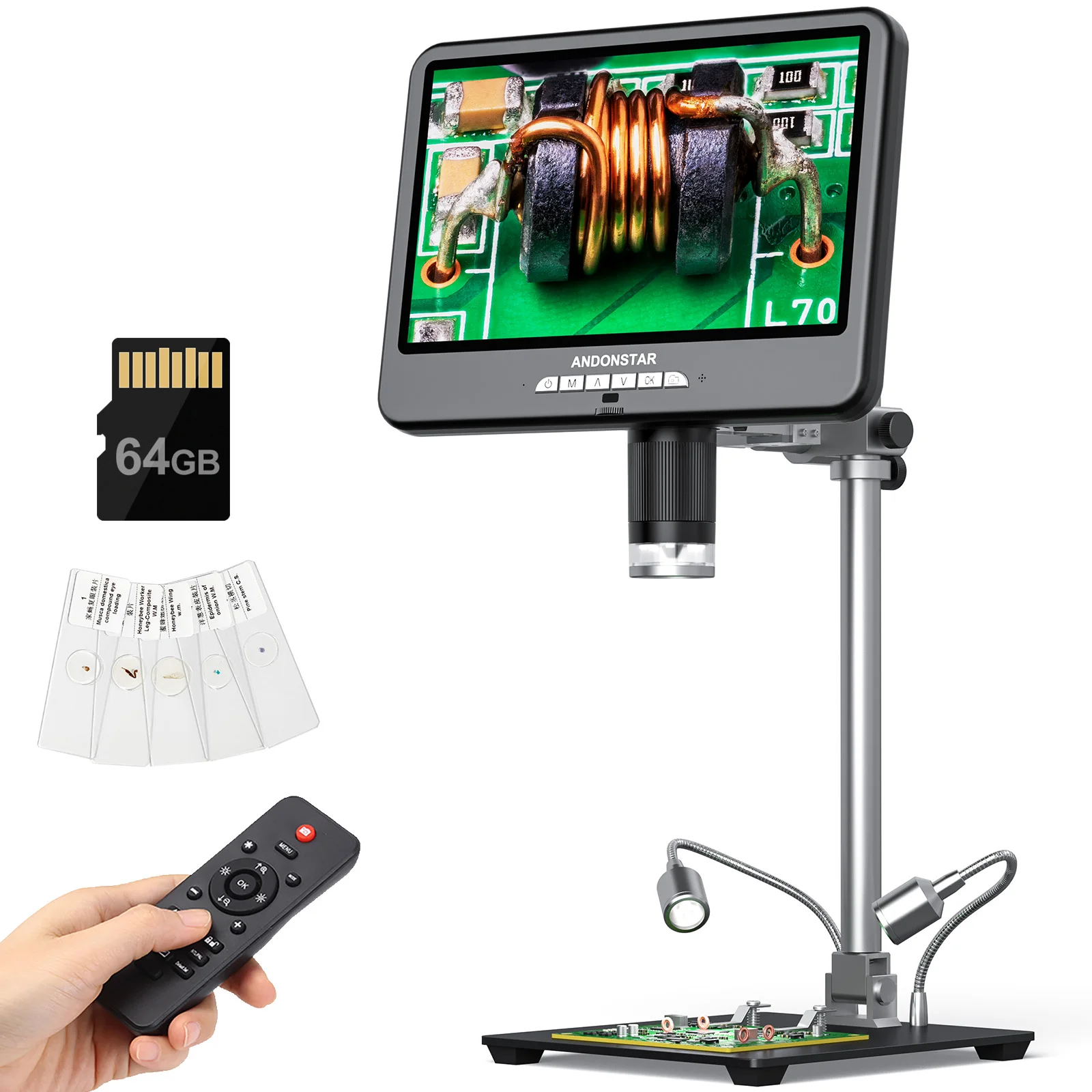 Electronics Repairs - กล้องจุลทรรศน์ดิจิตอล Andonstar AD210S-Pro 4K 60FPS 10.1