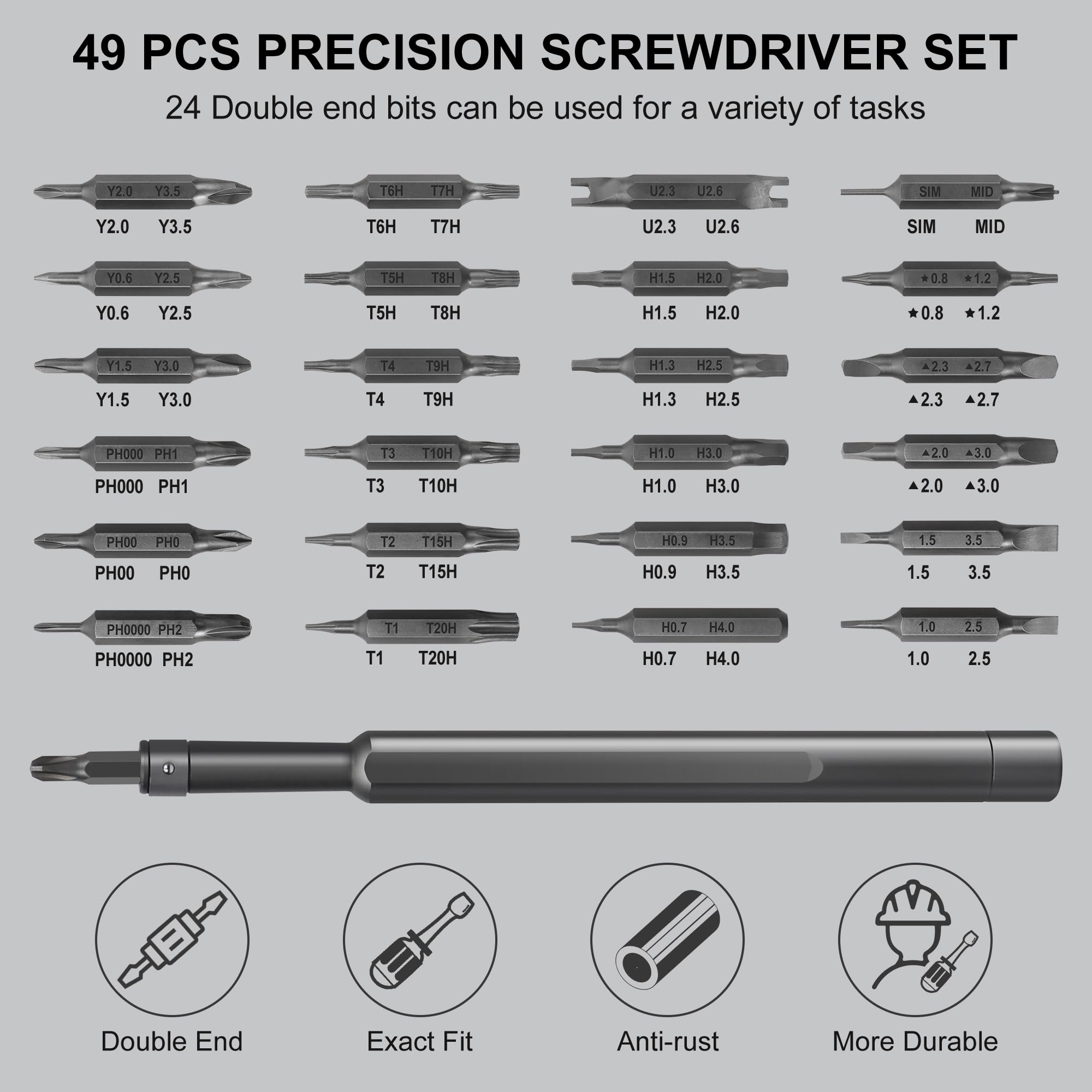 49 in 1 ไขควงแม่เหล็กชุด Preci - Electronics Repair Xbox บทวิจารณ์และราคา